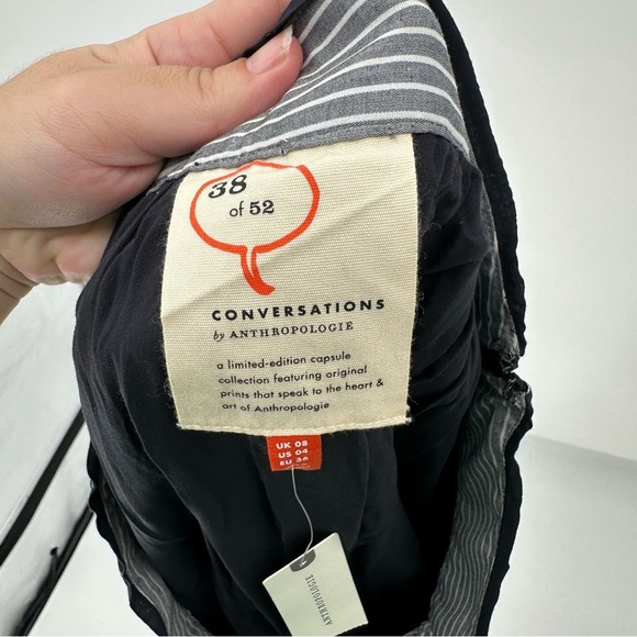 NEW Anthropologie Conversations 38 Of 52 Black Floral Circle Skirt size 4 - Picture 4 of 6